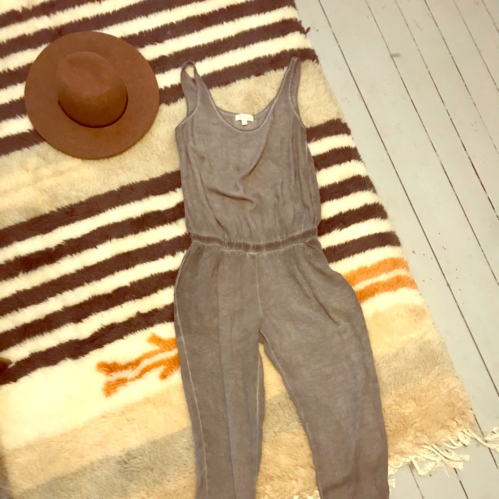 Grey cloth and stone jumpsuit
